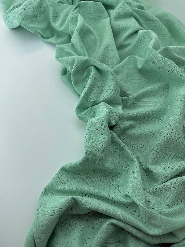 OCT8-C15 Ажурний трикотаж принт геометричний перфорація смужки ромби оливковий 100% бавовна 175-180