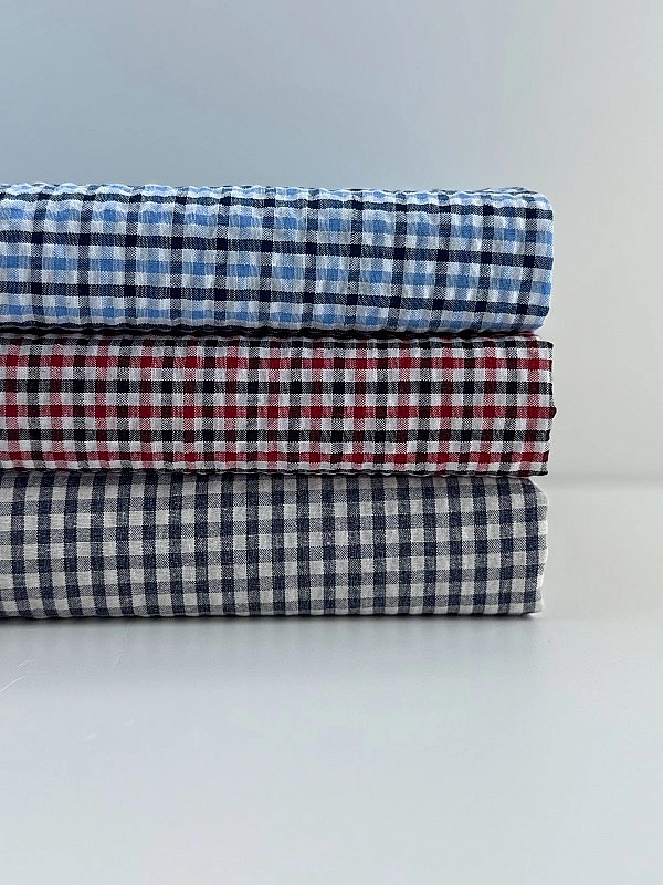 DENNIS-5C6 сорочкова тканина принт геометричний клітинка червоно-чорна 100% бавовна 145-150 см 110 г