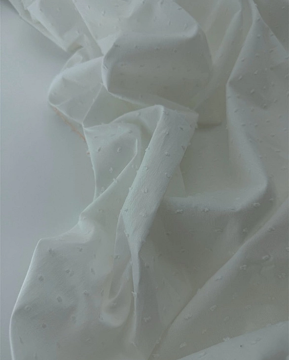 CIRCLE-103-C01 батист мушка однотон на молочному 100% бавовна 145 см 90-100 грам/м.кв.