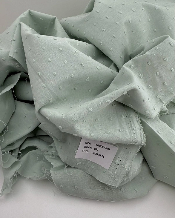 CIRCLE-103-C11 батист мушка однотон на попилясто-м'ятному 100% бавовна 145 см 90-100 грам/м.кв.