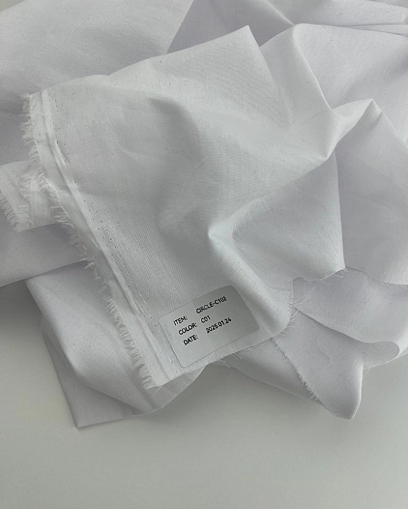 CIRCLE-102-C01 батист мушка однотон білий холодний 100% бавовна 145 см 90-100 грам/м.кв.