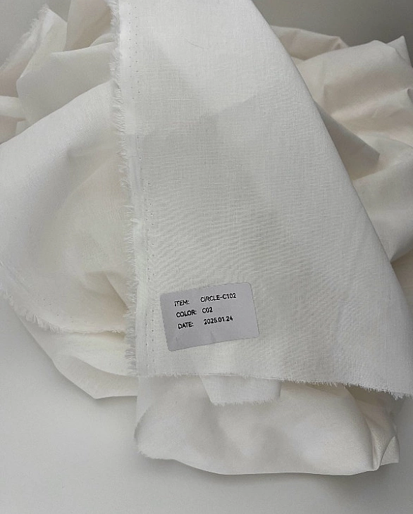 CIRCLE-102-C02 батист мушка однотон молочний 100% бавовна 145 см 90-100 грам/м.кв.