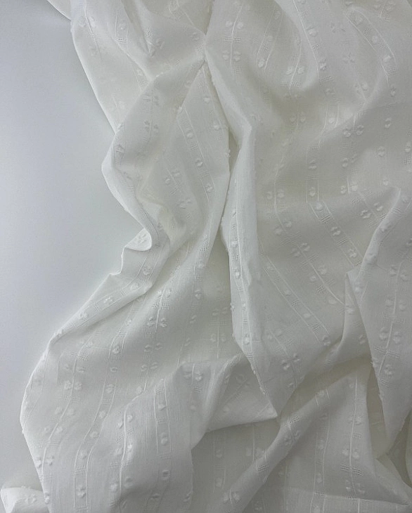 CIRCLE-104-C01 батист мушка однотон на молочному 100% бавовна 145 см 90-100 грам/м.кв.