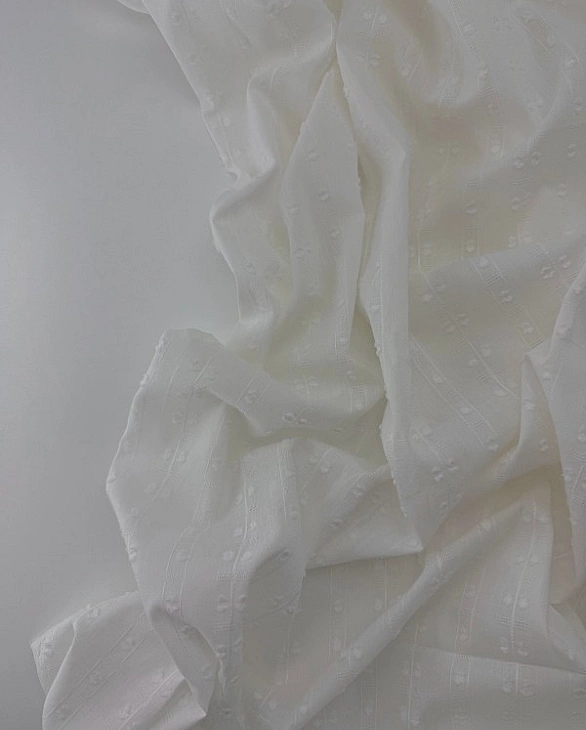 CIRCLE-104-C01 батист мушка однотон на молочному 100% бавовна 145 см 90-100 грам/м.кв.