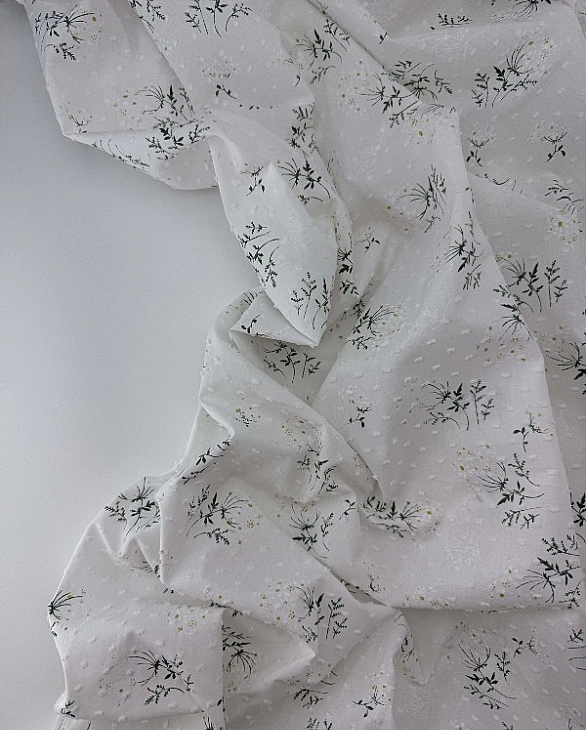 CIRCLE-6 L | ANTONIA-C00801 батист принт квіти мімози на молочному 100% бавовна 140-146 см 98 грам/м