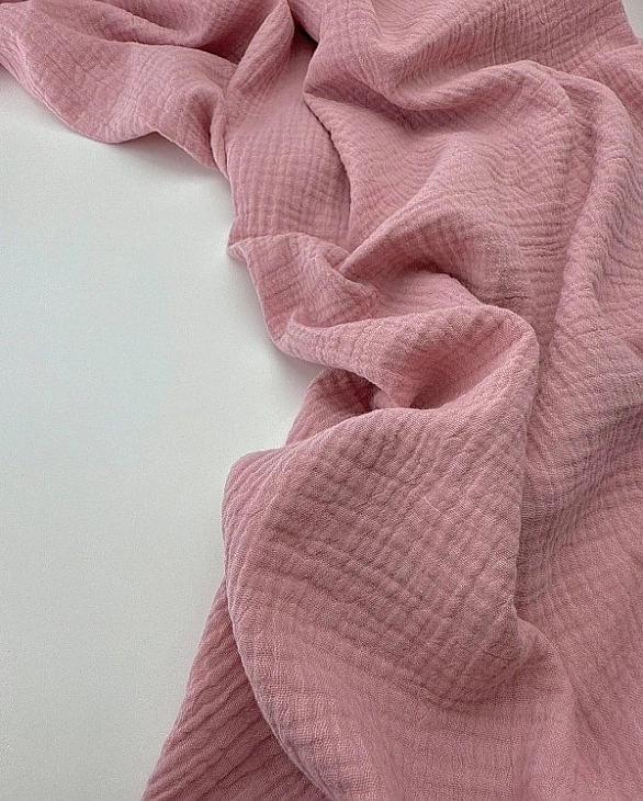 MC/76 Муслін жатка 2-х шаровий однотон світло-коричневий 100% бавовна 135-140 см 125-135 грам/м.кв.