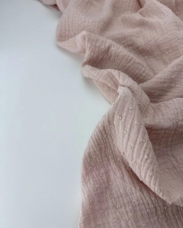 MS C/05 | SANGRIA -C0004 Муслін мушка 2-х шаровий однотон бежево-пудровий 100% бавовна 135-140 см 12