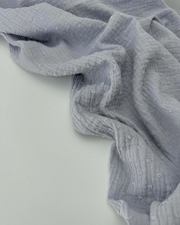 MS C/32 | SANGRIA -C0007 Муслін мушка 2-х шаровий однотон світло-сірий 100% бавовна 135-140 см 125-1