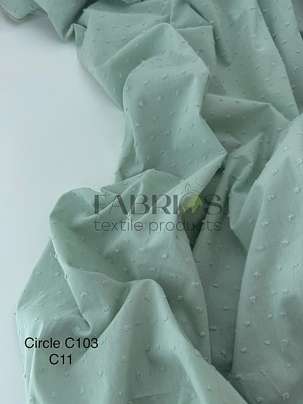 CIRCLE-103-C11 батист мушка однотон на попилясто-м'ятному 100% бавовна 145 см 90-100 грам/м.кв.