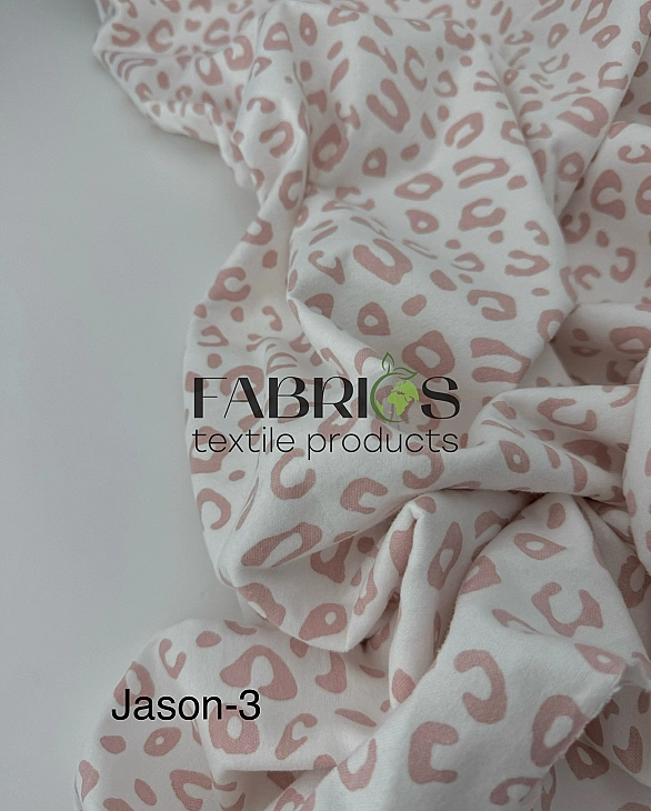 JASON-3 J003 фланель принт цятки леопард пудрово-рожеві на молочному 100% бавовна 145-150 см 150-160