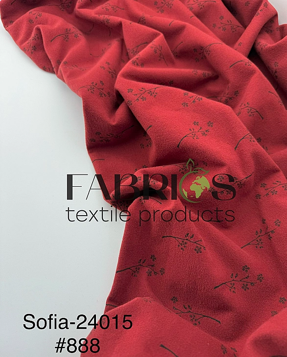 SOFIA 24015 C 888 фланель принт рослинний сухоцвіт на винному 100% бавовна 150 см 150-160 грам/м.кв.