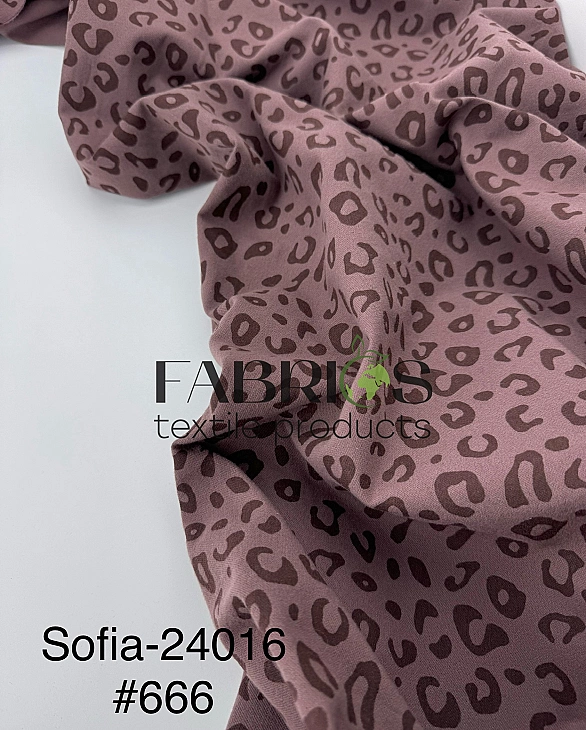 SOFIA 24016 C 666 фланель принт цятки леопард на коричневому 100% бавовна 150 см 150-160 грам/м.кв.