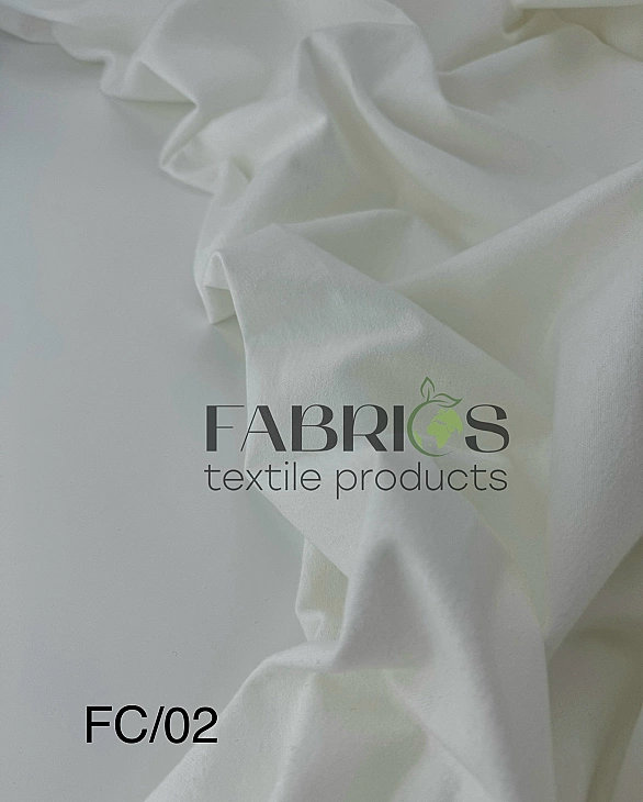 YUKI FC 02 фланель однотон білий 100% бавовна 150 см 150-160 грам/м.кв.