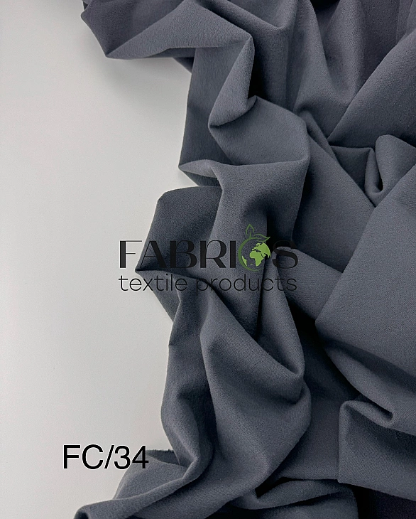 YUKI FC 34 фланель однотон сірий графіт 100% бавовна 150 см 150-160 грам/м.кв.
