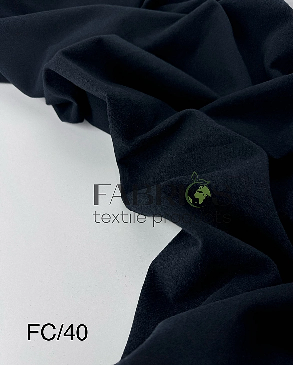 YUKI FC 40 фланель однотон чорний 100% бавовна 150 см 150-160 грам/м.кв.
