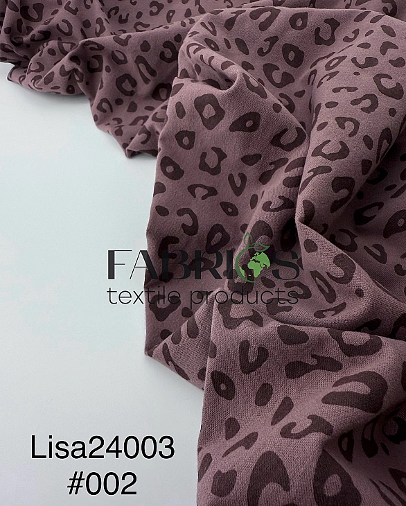 LISA 24003 C 002 Тепла бавовна принт цятки леопард тауп 100% бавовна 150 см 150 грам/м.кв.