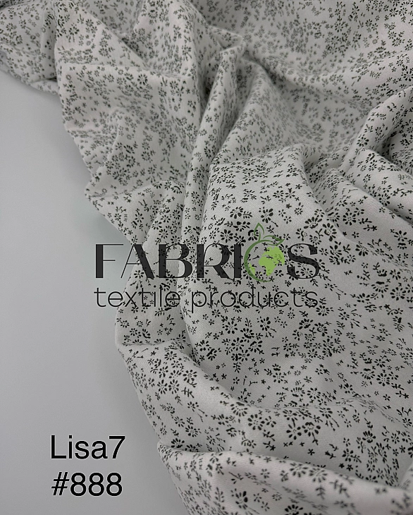 LISA 7 C 888 Тепла бавовна принт квіти ромашкове поле на білому 100% бавовна 150 см 150 грам/м.кв.