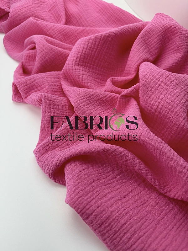 MC/17 Муслін жатка 2-х шаровий однотон насичено-рожевий 100% бавовна 135-140 см 125-135 грам/м.кв.