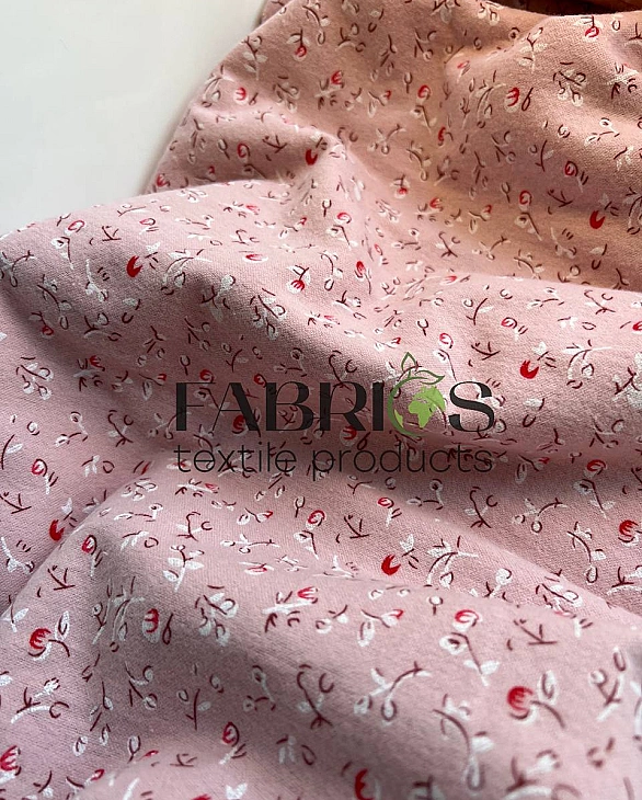 F 2 C11 фланель принт квіти троянди на рожевому 100% бавовна 150 см 150-160 грам/м.кв.