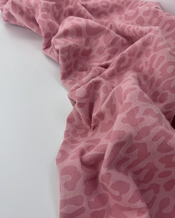 JASON-2 J002 фланель принт цятки леопард темно-рожеві на рожево-пудровому 100% бавовна 145-150 см 15