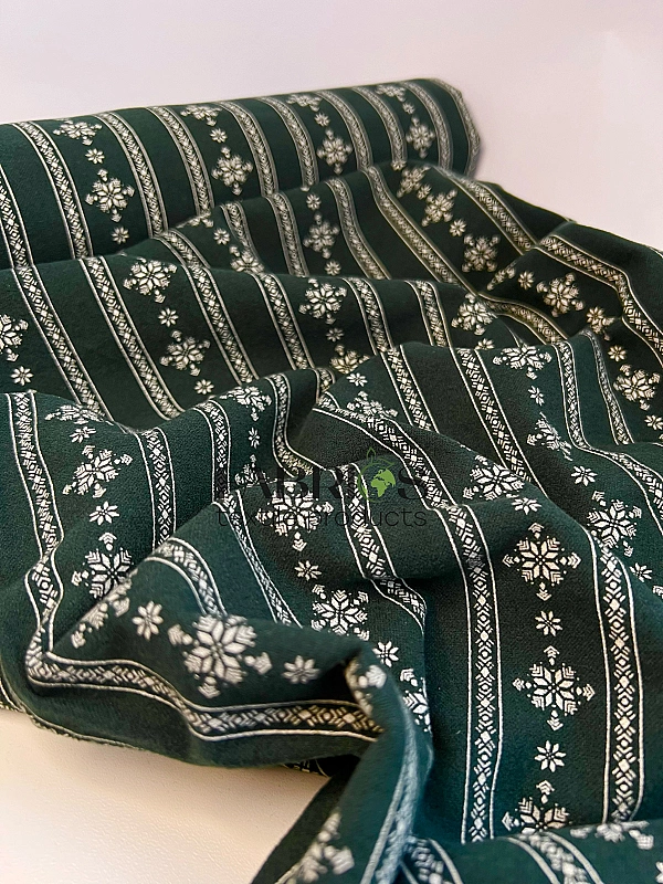 LISA-17 705 Тепла бавовна принт вишиванка на зеленому темному 100% бавовна 150 см 150 грам/м.кв.