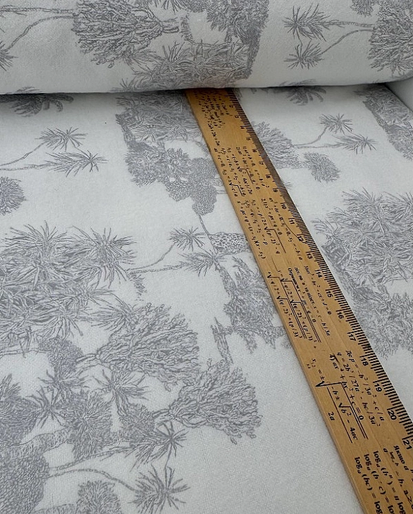 LUNA-2 L002 фланель принт Діор сафарі сірий на молочному 100% бавовна 145-150 см 150-160 грам/м.кв.