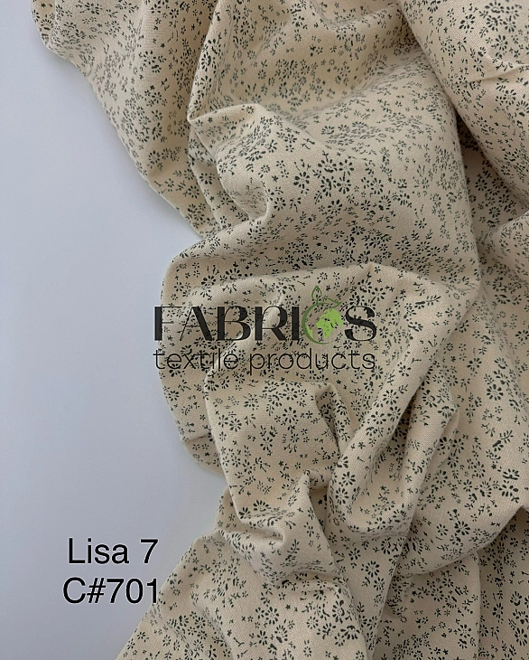 LISA-7 701 Тепла бавовна принт квіти ромашкове поле на айворі 100% бавовна 150 см 150 грам/м.кв.