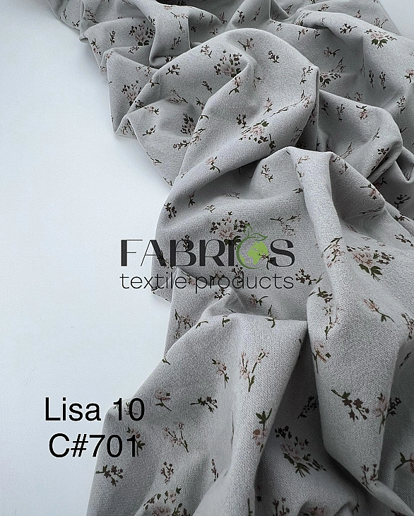 LISA-10 701 Тепла бавовна принт квіти троянди на сірому 100% бавовна 150 см 150 грам/м.кв.