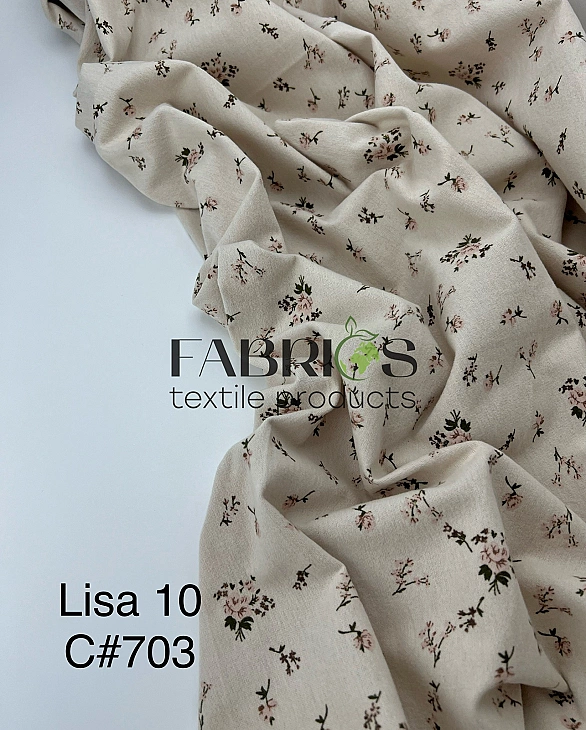 LISA-10 703 Тепла бавовна принт квіти троянди на айворі 100% бавовна 150 см 150 грам/м.кв.