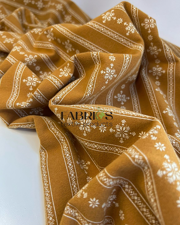 LISA-17 702 Тепла бавовна принт вишиванка на гірчичному 100% бавовна 150 см 150 грам/м.кв.