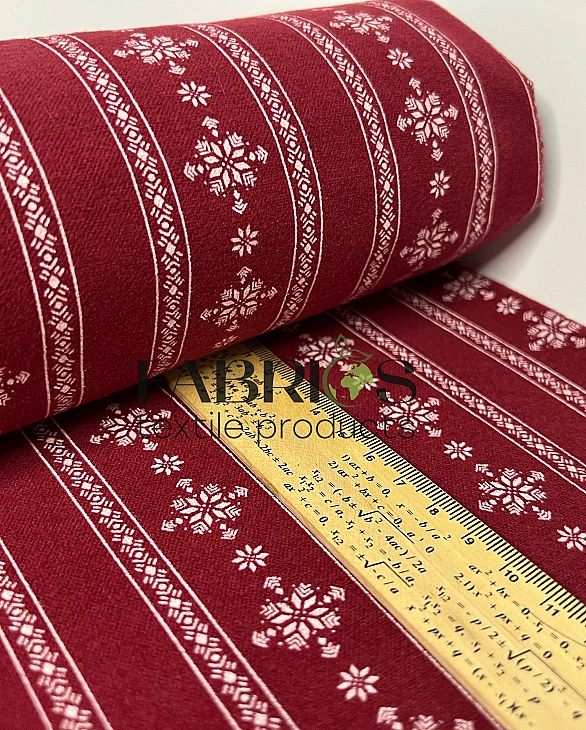 LISA-17 703 Тепла бавовна принт вишиванка на червоному 100% бавовна 150 см 150 грам/м.кв.