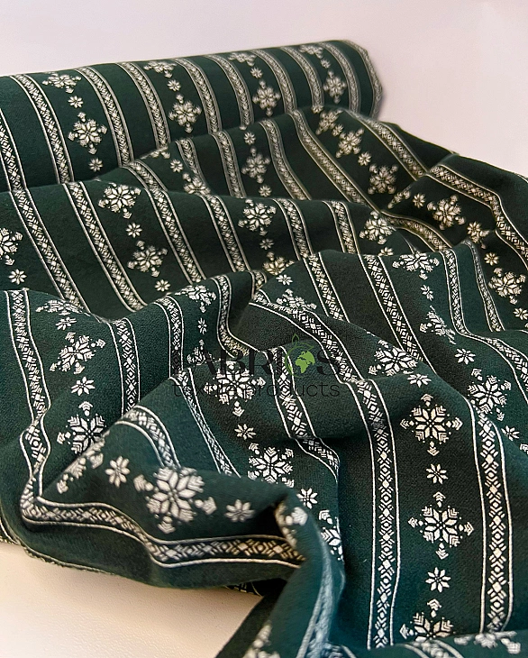 LISA-17 705 Тепла бавовна принт вишиванка на зеленому темному 100% бавовна 150 см 150 грам/м.кв.