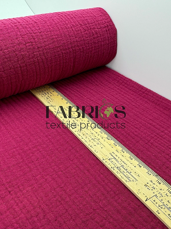 MC/20 Муслін жатка 2-х шаровий однотон буряковий/винний 100% бавовна 135-140 см 125-135 грам/м.кв.