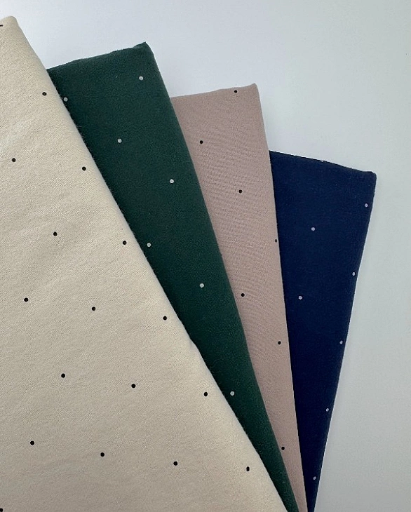 F 103 C32 фланель принт геометричний крапочки білі на зеленому 100% бавовна 150 см 150-160 грам/м.кв