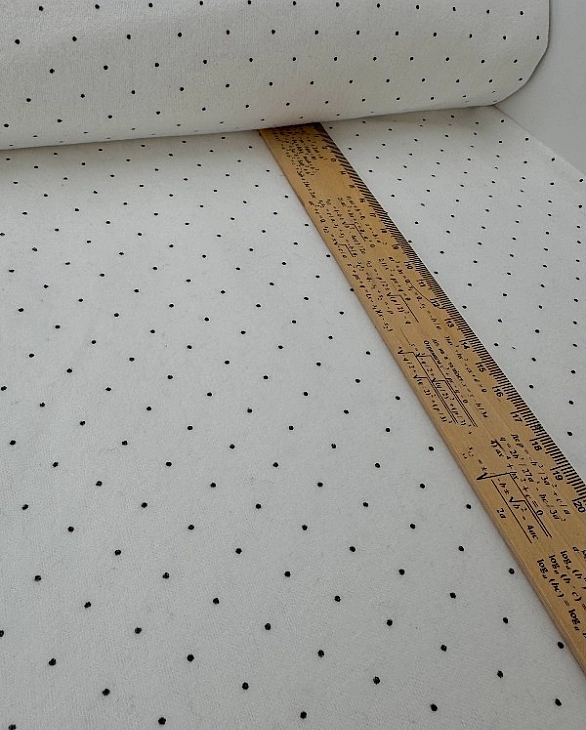 LISA-22 703 Тепла бавовна принт геометричний крапочки дрібні чорні на білому 100% бавовна 150 см 150