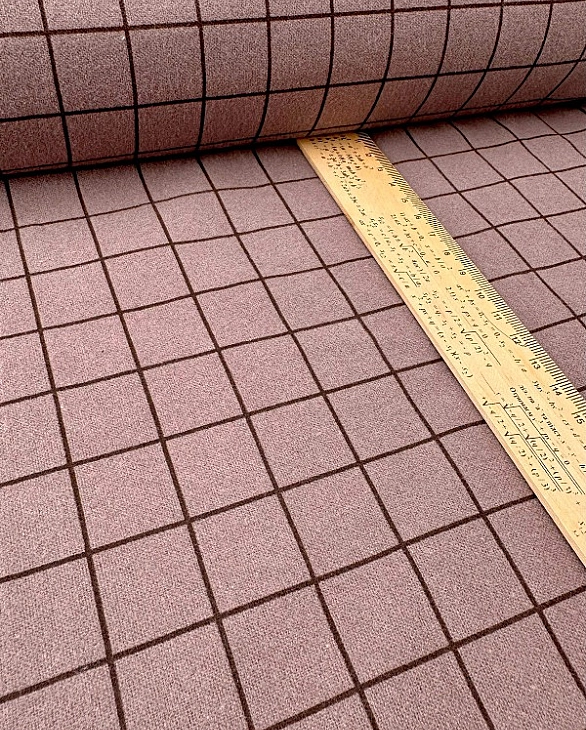 LISA-23 701 Тепла бавовна принт геометричний клітинка на коричневому 100% бавовна 150 см 150 грам/м.