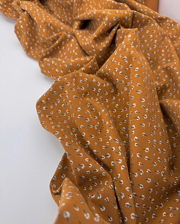 LISA-29 701 Тепла бавовна принт рослинний деревця гірчичному 100% бавовна 150 см 150 грам/м.кв.