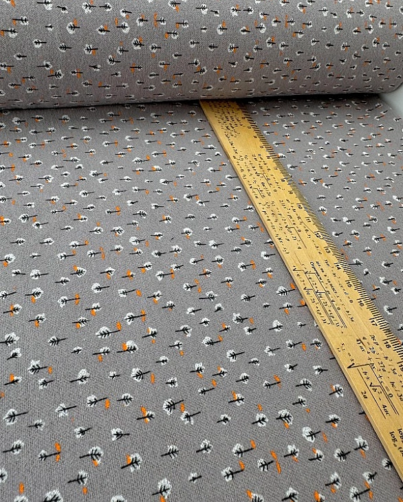 LISA-29 703 Тепла бавовна принт рослинний деревця на сірому 100% бавовна 150 см 150 грам/м.кв.