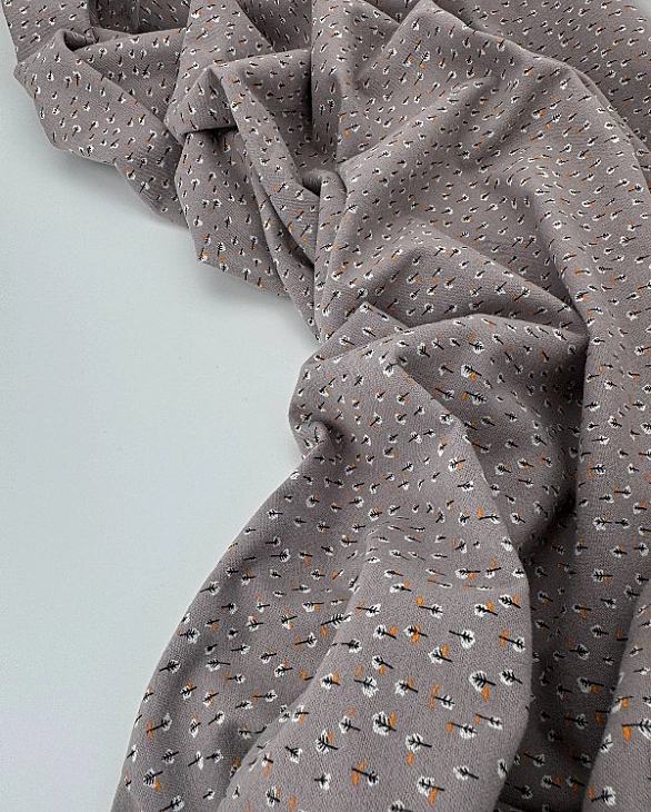 LISA-29 703 Тепла бавовна принт рослинний деревця на сірому 100% бавовна 150 см 150 грам/м.кв.