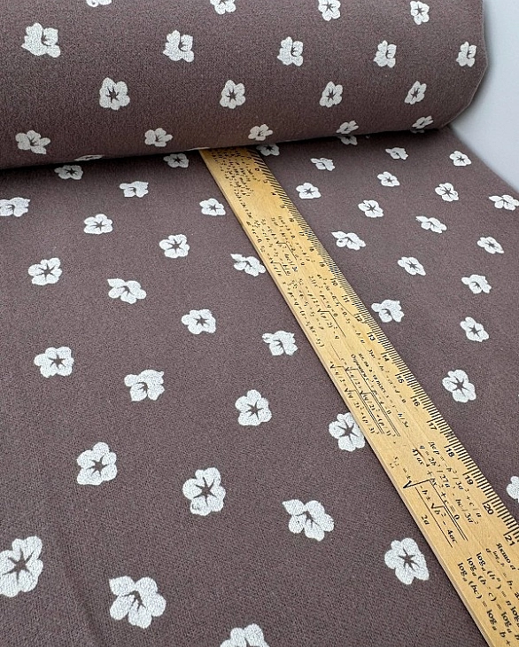 LISA-4 701 Тепла бавовна принт квіти бавовни на коричневому 100% бавовна 150 см 150 грам/м.кв.