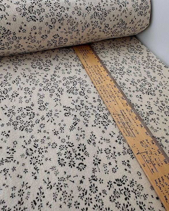 LISA-7 701 Тепла бавовна принт квіти ромашкове поле на айворі 100% бавовна 150 см 150 грам/м.кв.