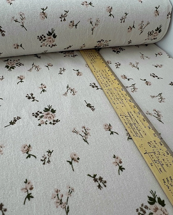 LISA-10 703 Тепла бавовна принт квіти троянди на айворі 100% бавовна 150 см 150 грам/м.кв.