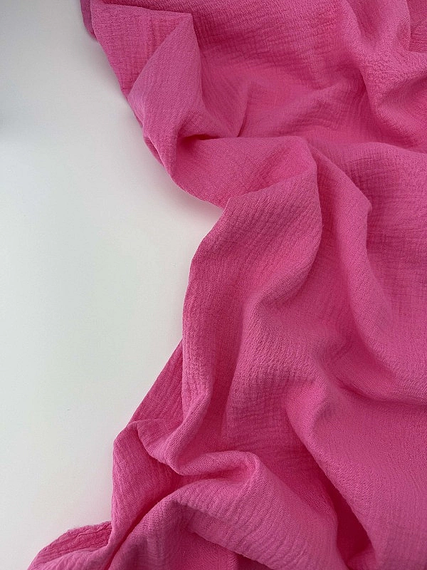 MC/17 Муслін жатка 2-х шаровий однотон насичено-рожевий 100% бавовна 135-140 см 125-135 грам/м.кв.