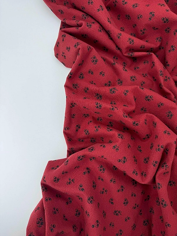 SOFIA 24012 C 888 фланель принт квіти чорні на винному 100% бавовна 150 см 150-160 грам/м.кв.