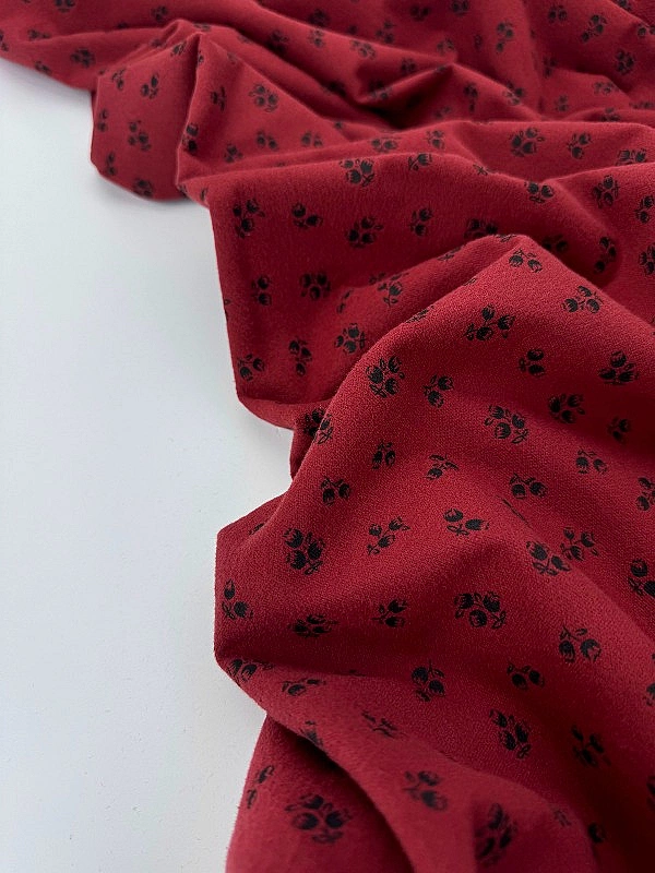 SOFIA 24012 C 888 фланель принт квіти чорні на винному 100% бавовна 150 см 150-160 грам/м.кв.