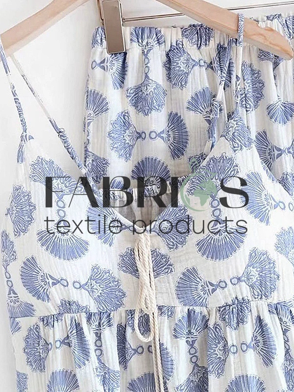 M 5074 C2 Муслін жатка 2-х шаровий принт геометричний вензеля на молочному