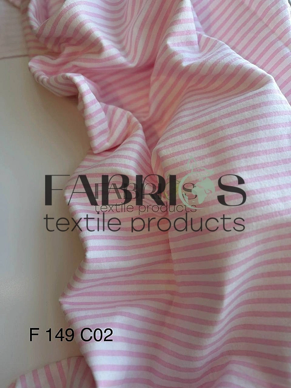 F 149 C02 фланель  принт геометричний рожева густа смужка на молочному 100% бавовна  150 см 150 грам