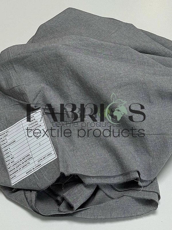 PUDDING-A1 варена бавовна однотон сірий 100% бавовна 250 см 115-125 грам/м.кв.