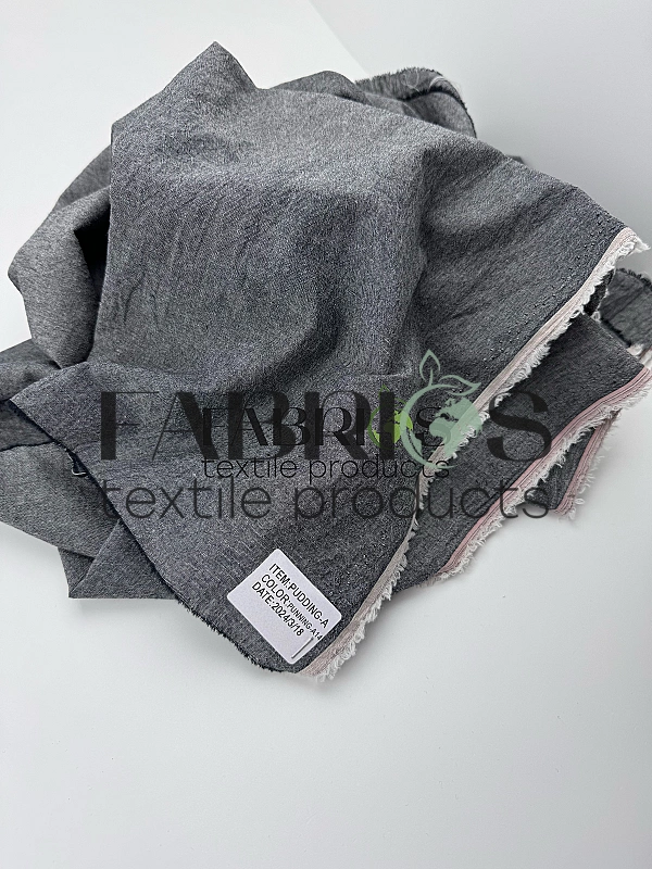 PUDDING-A14 варена бавовна однотон чорний 100% бавовна 250 см 115-125 грам/м.кв.