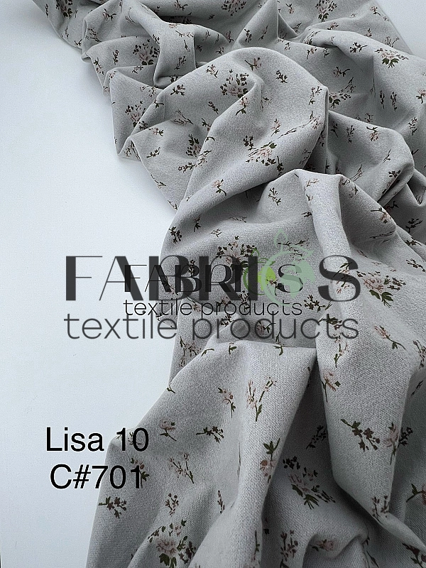 LISA-10 701 Тепла бавовна принт квіти троянди на сірому 100% бавовна 150 см 150 грам/м.кв.